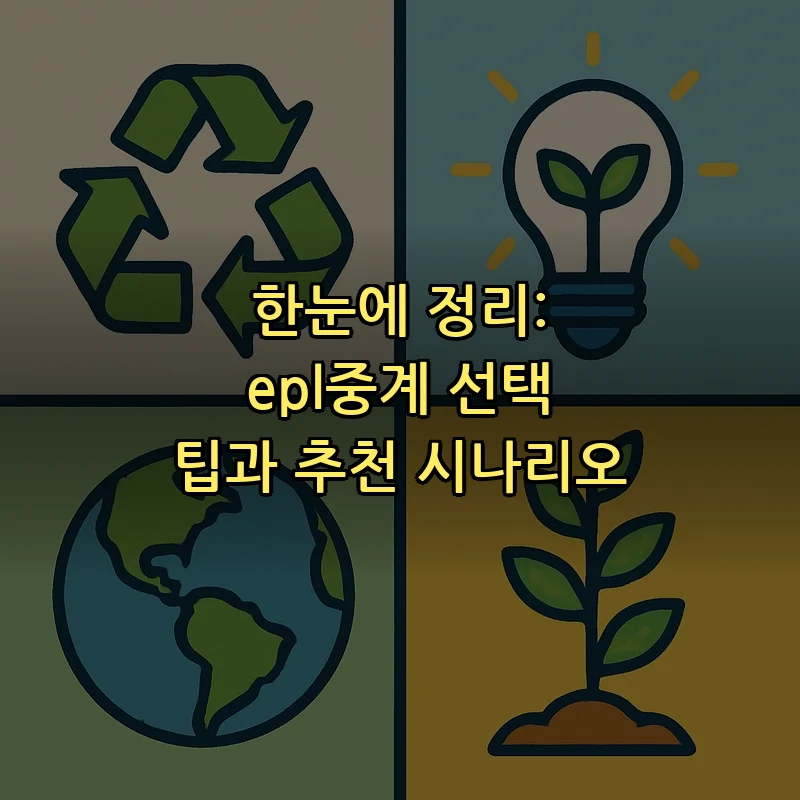 한눈에 정리: epl중계 선택 팁과 추천 시나리오