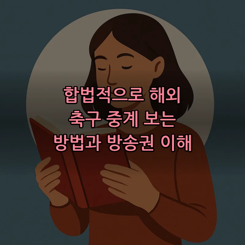 합법적으로 해외 축구 중계 보는 방법과 방송권 이해