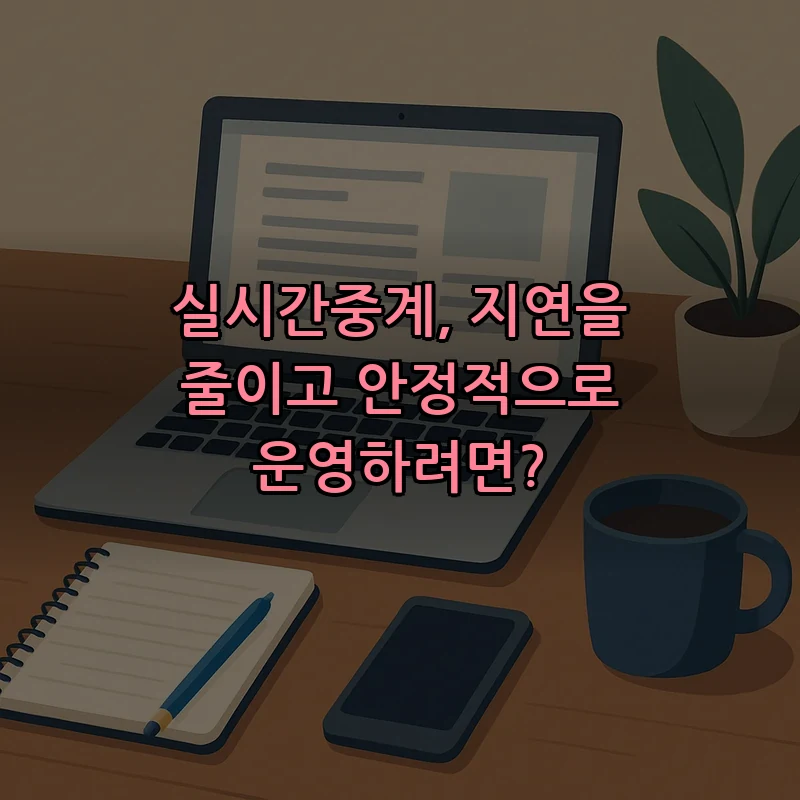 실시간중계 이해하기: 지연 최소화와 안정 운영 팁