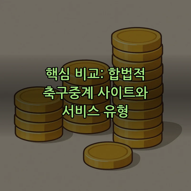 핵심 비교: 합법적 축구중계 사이트와 서비스 유형