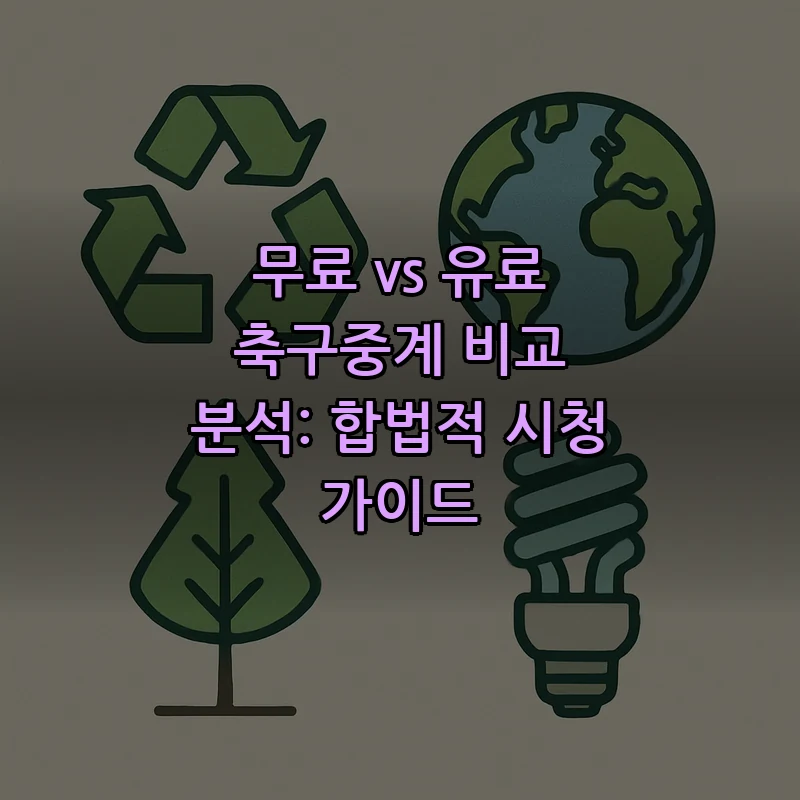 무료 vs 유료 축구중계 비교 분석: 합법적 시청 가이드