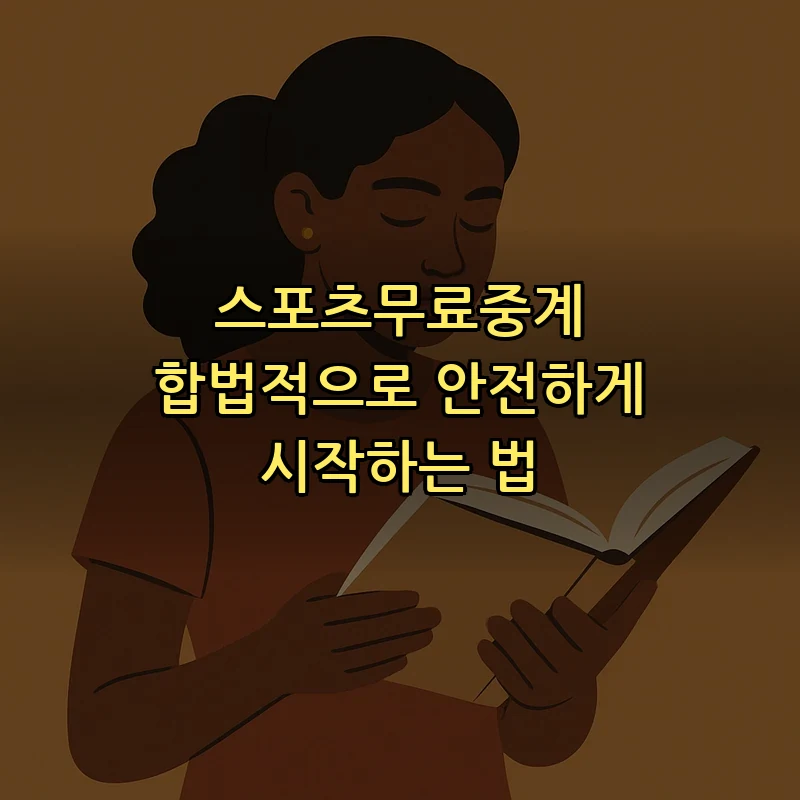 스포츠무료중계 합법적으로 안전하게 이용하는 법