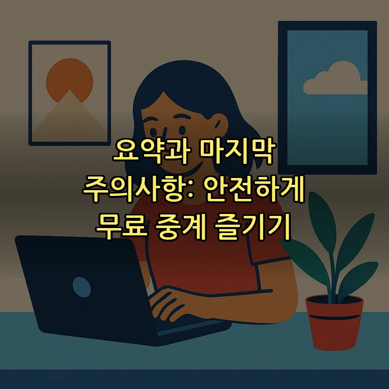 요약과 마지막 주의사항: 안전하게 무료 중계 즐기기