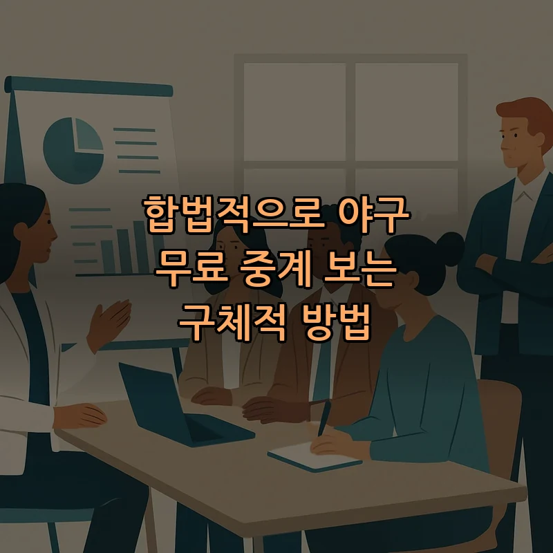 합법적으로 야구 무료 중계 보는 구체적 방법
