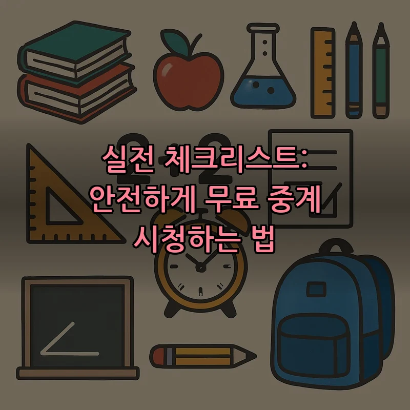실전 체크리스트: 안전하게 무료 중계 시청하는 법