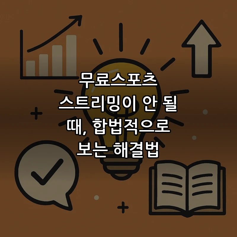 무료 스포츠 콘텐츠 이용 방법과 합법적 경로