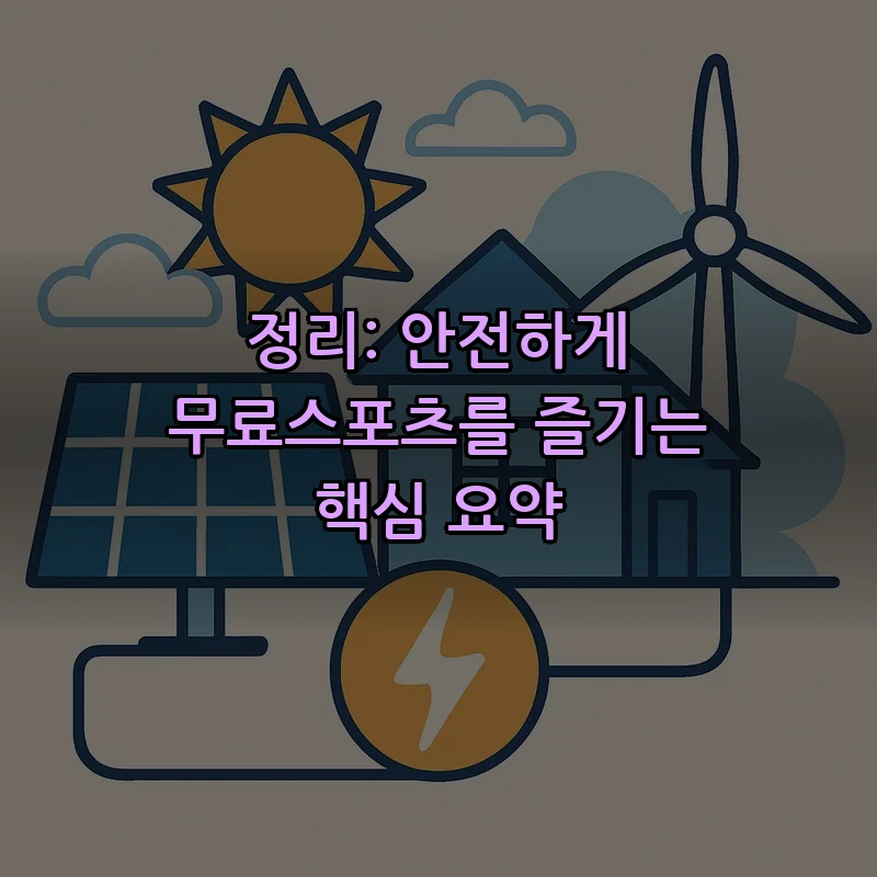 정리: 안전하게 무료스포츠를 즐기는 핵심 요약