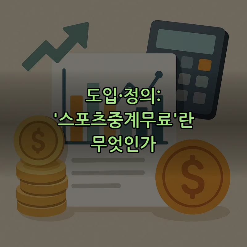 도입·정의: '스포츠중계무료'란 무엇인가