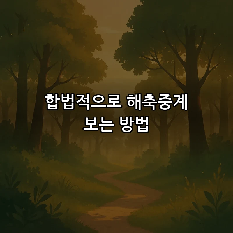 합법적으로 해축중계 보는 방법
