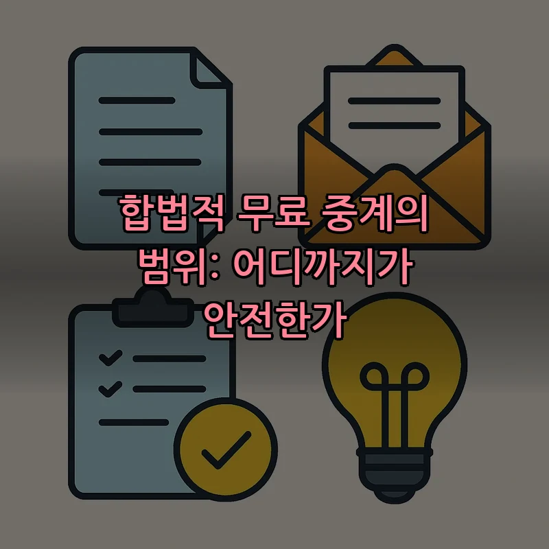 합법적 무료 중계의 범위: 어디까지가 안전한가