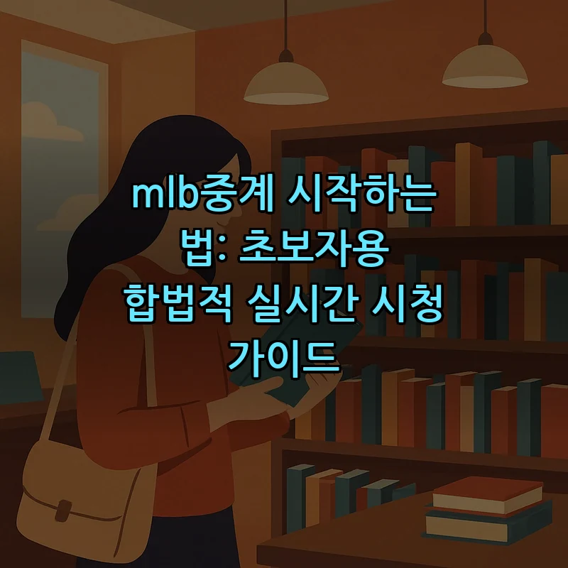 합법적 MLB중계 보는 법: 초보자 가이드