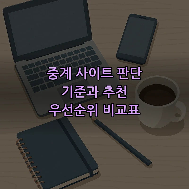중계 사이트 판단 기준과 추천 우선순위 비교표