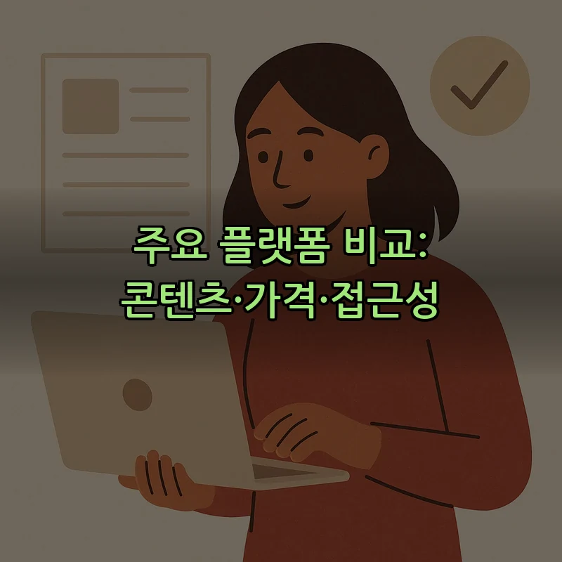 주요 플랫폼 비교: 콘텐츠·가격·접근성