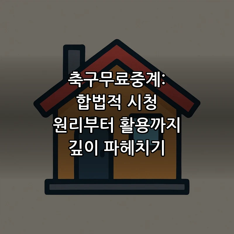 축구 무료 중계 완벽 가이드: 합법적 선택지 5가지