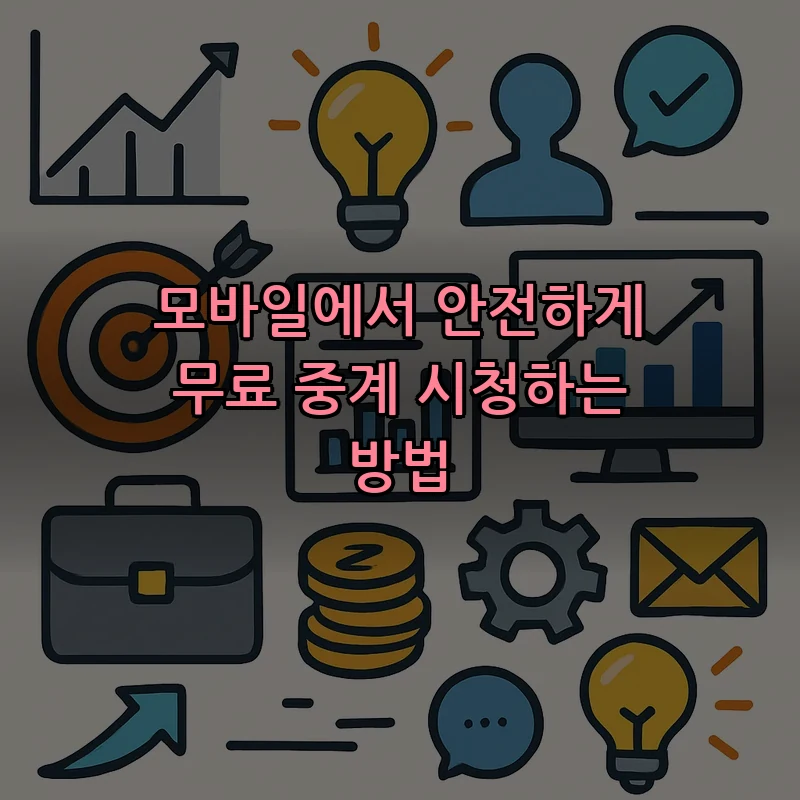 모바일에서 안전하게 무료 중계 시청하는 방법