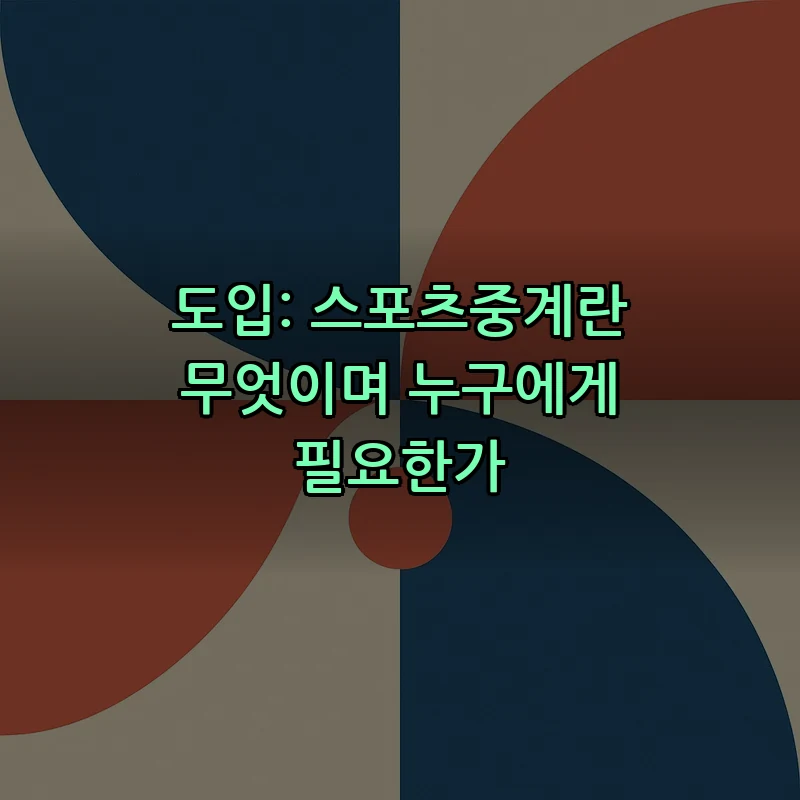 도입: 스포츠중계란 무엇이며 누구에게 필요한가