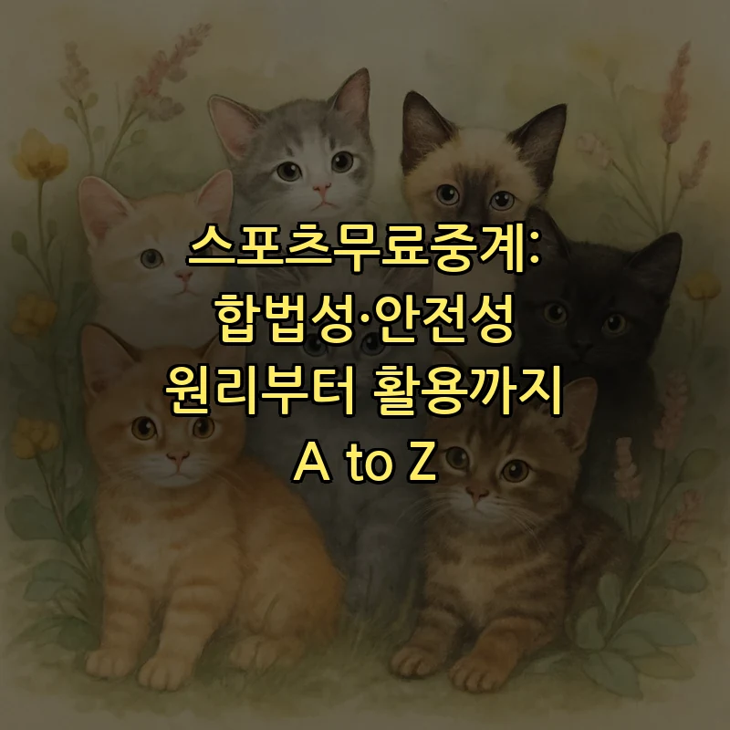 스포츠 무료 중계의 합법성과 활용법 A to Z