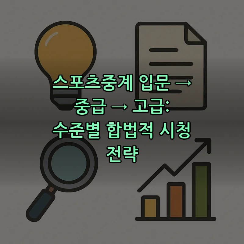 스포츠중계 합법적 시청법: 초보부터 전문가까지