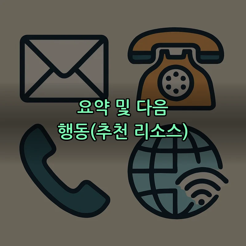 요약 및 다음 행동(추천 리소스)