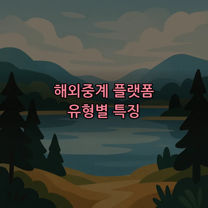 해외중계 플랫폼 유형별 특징
