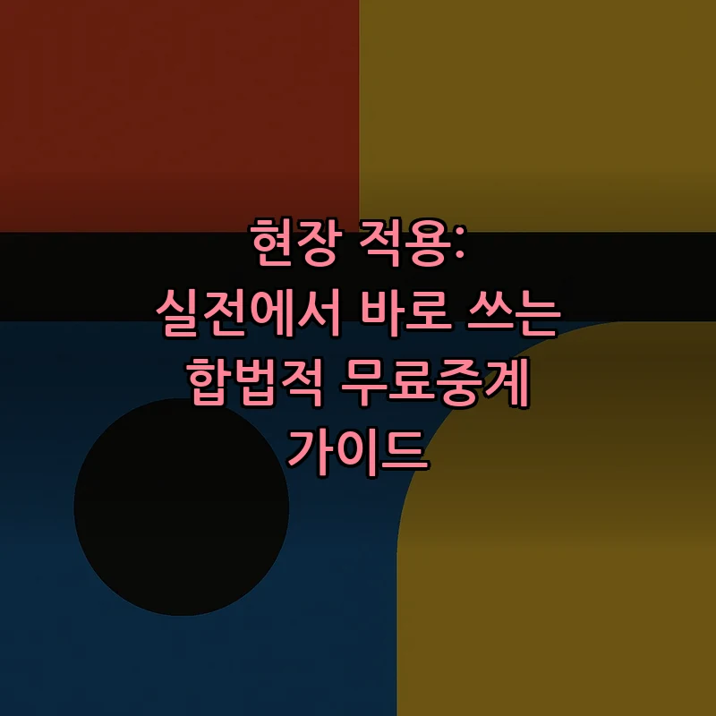무료중계란? 안전하고 합법적 시청 가이드