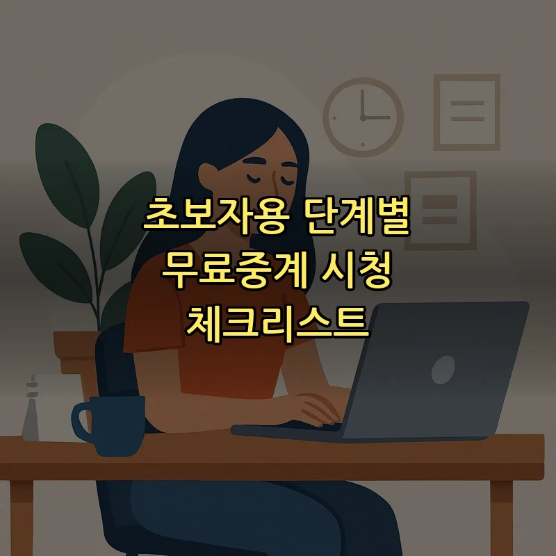 초보자용 단계별 무료중계 시청 체크리스트