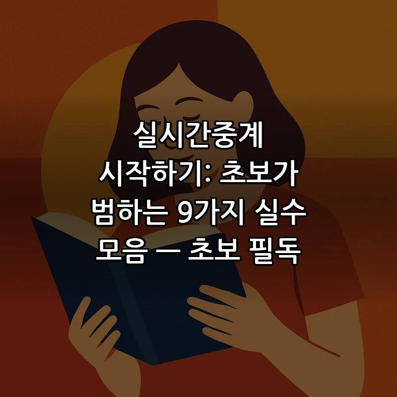 실시간중계 시작하기: 초보자가 피해야 할 9가지 실수