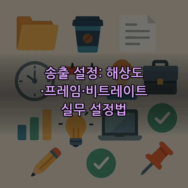 송출 설정: 해상도·프레임·비트레이트 실무 설정법
