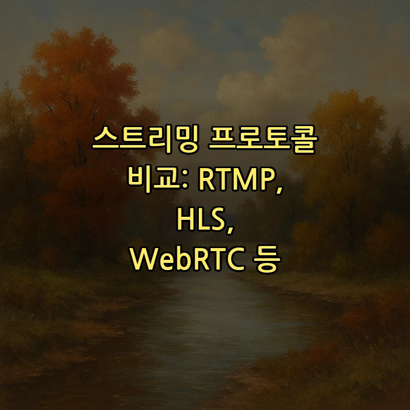 스트리밍 프로토콜 비교: RTMP, HLS, WebRTC 등