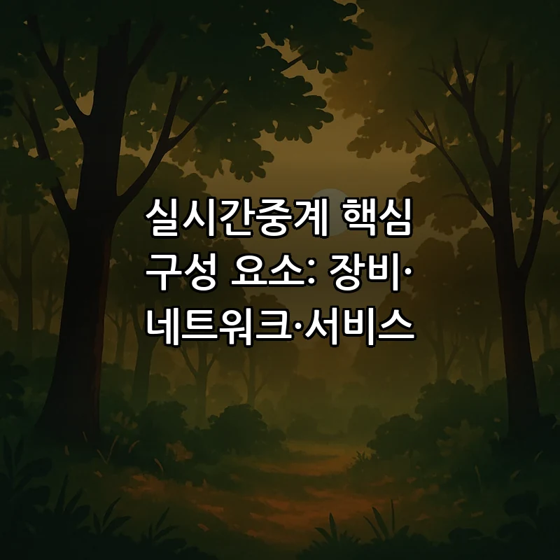 실시간중계 핵심 구성 요소: 장비·네트워크·서비스