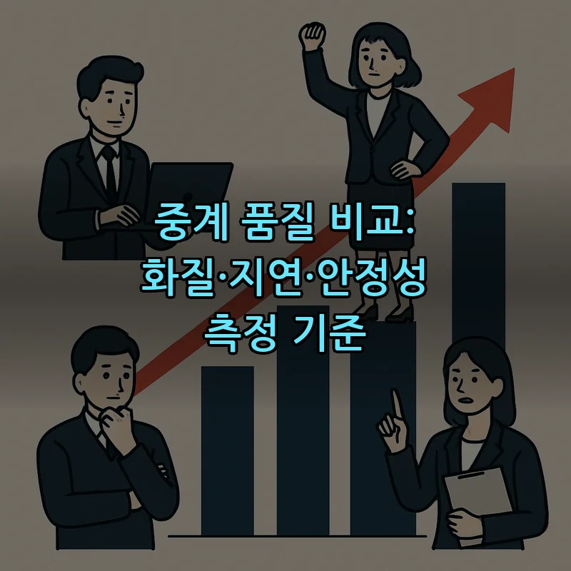 중계 품질 비교: 화질·지연·안정성 측정 기준