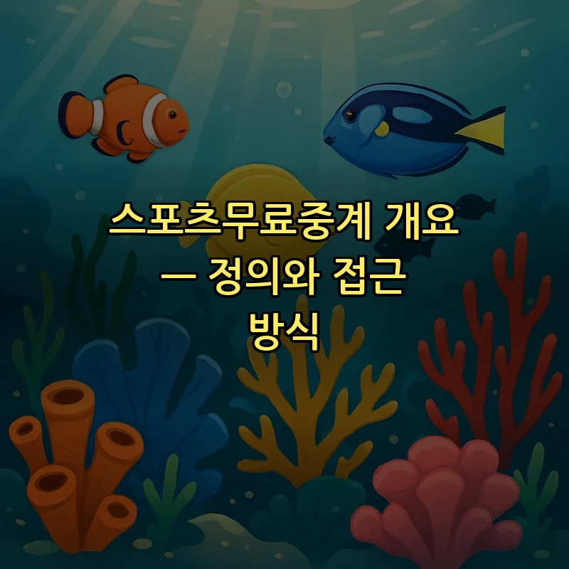 스포츠무료중계 개요 — 정의와 접근 방식