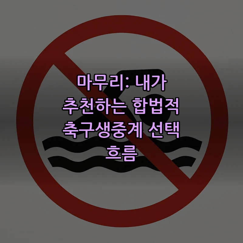 마무리: 내가 추천하는 합법적 축구생중계 선택 흐름