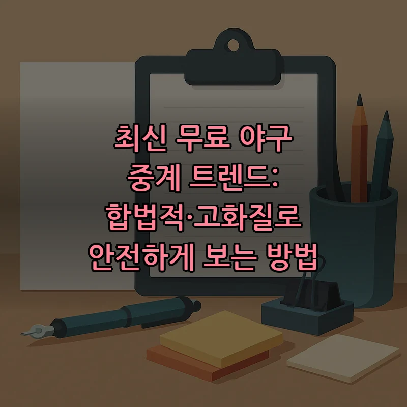 합법적 야구 중계, 안전하게 보는 법