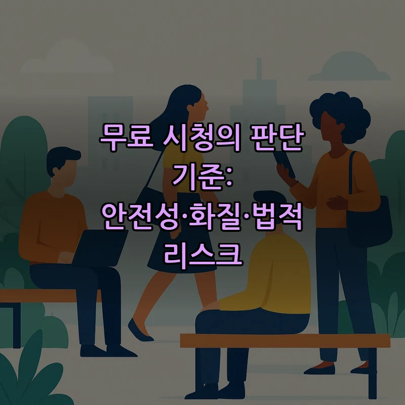 무료 시청의 판단 기준: 안전성·화질·법적 리스크