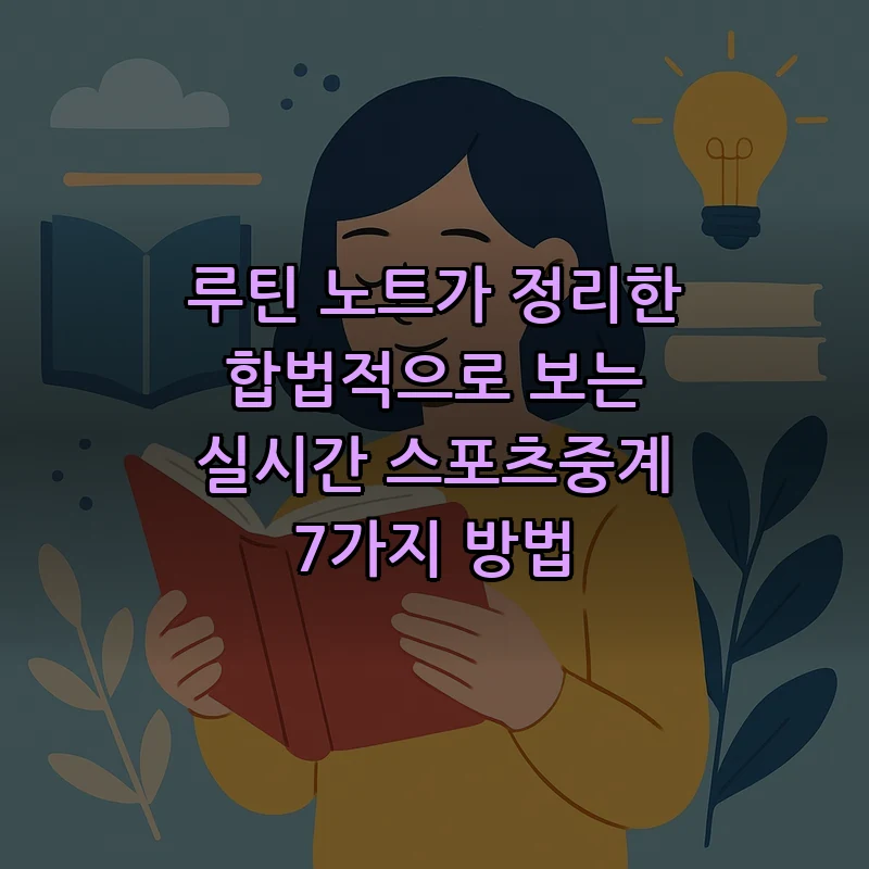 합법적으로 즐기는 스포츠중계 방법 7가지