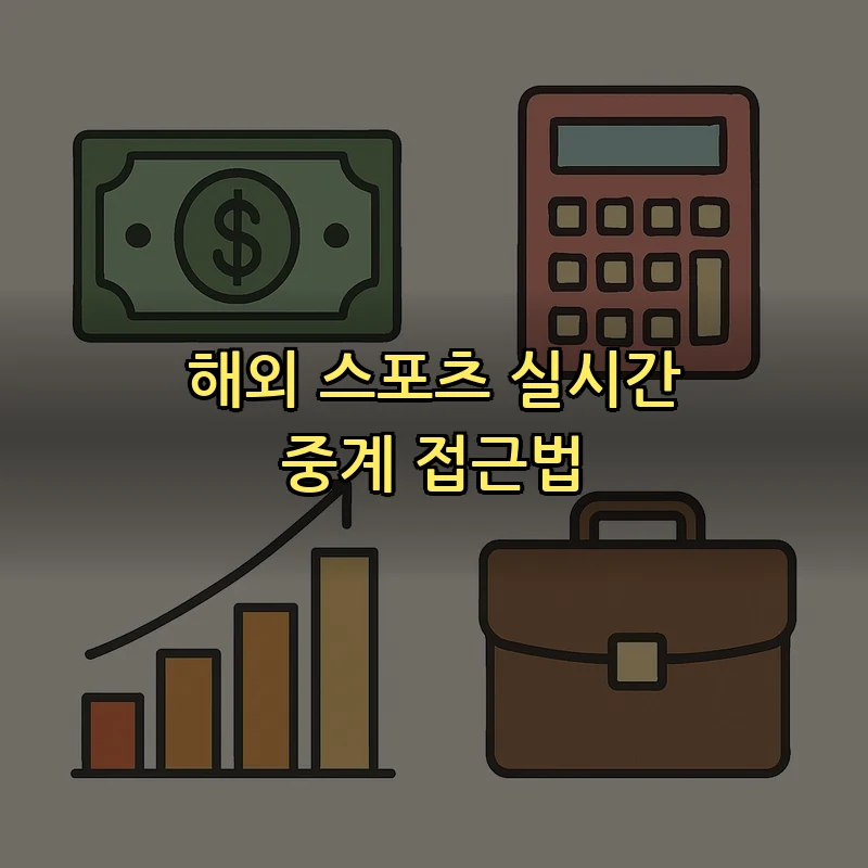 해외 스포츠 실시간 중계 접근법