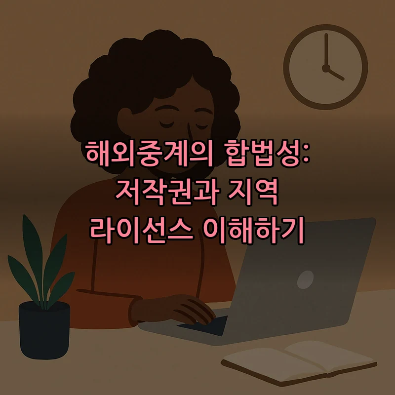 해외중계의 합법성: 저작권과 지역 라이선스 이해하기