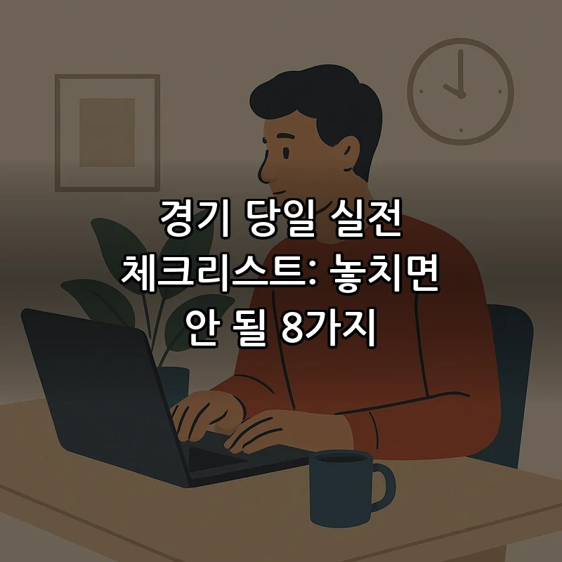 경기 당일 실전 체크리스트: 놓치면 안 될 8가지
