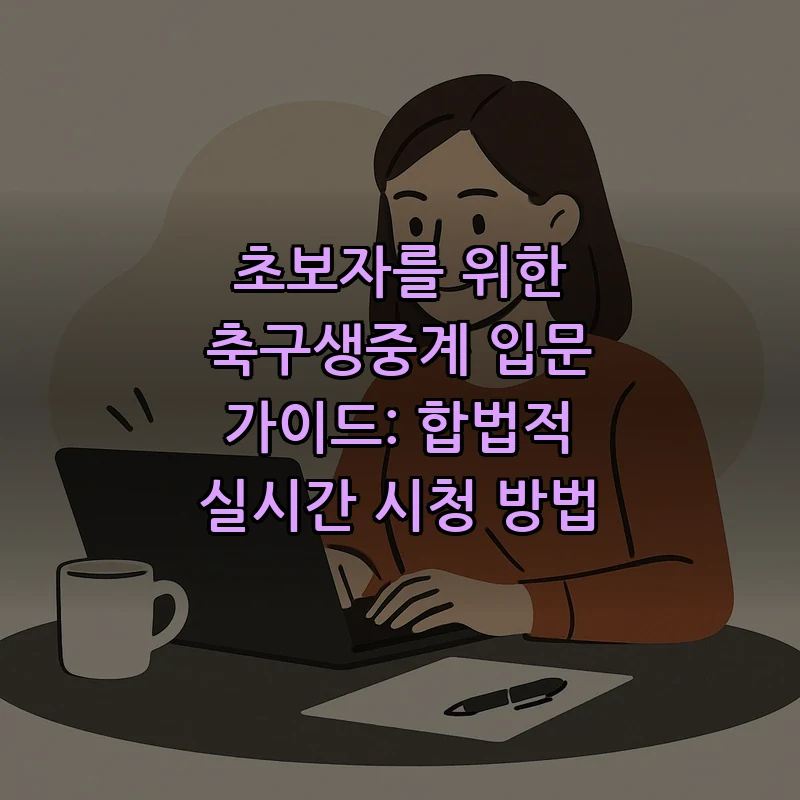 축구생중계 초보자를 위한 가이드: 합법적 시청 방법