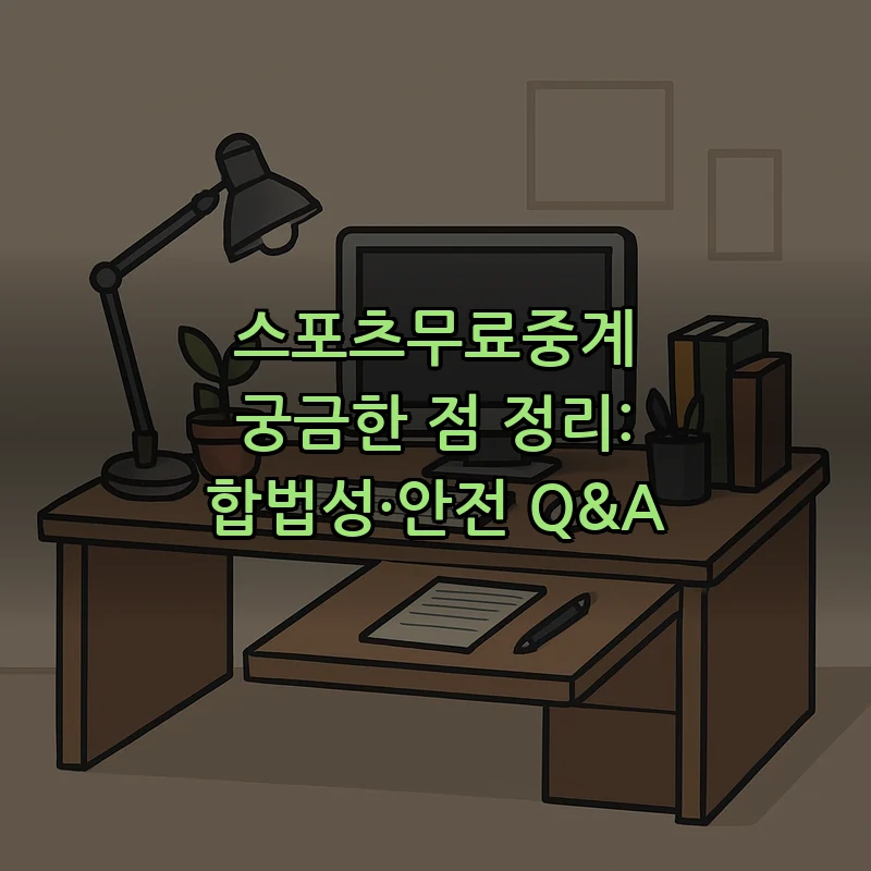 스포츠 무료 중계의 합법성과 안전성 확인하기