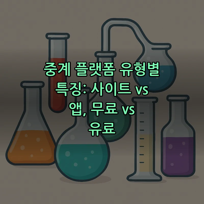 중계 플랫폼 유형별 특징: 사이트 vs 앱, 무료 vs 유료