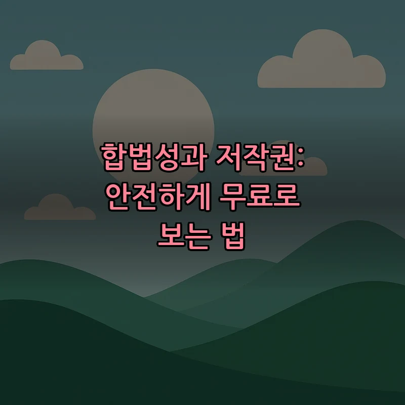 합법성과 저작권: 안전하게 무료로 보는 법