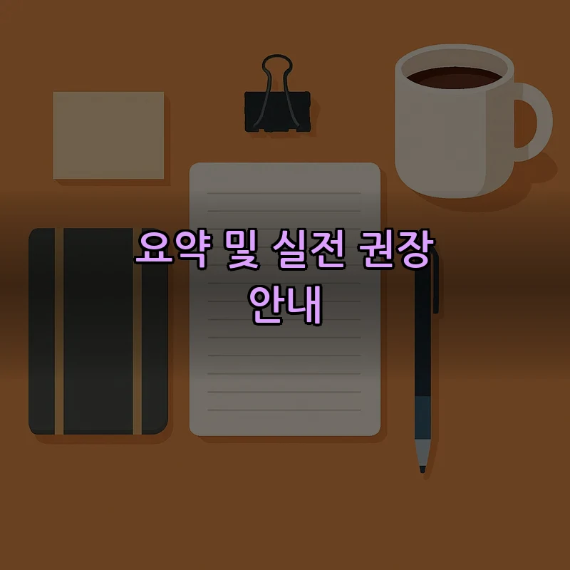 요약 및 실전 권장 안내