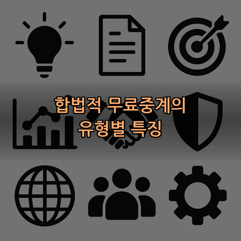 합법적 무료중계의 유형별 특징