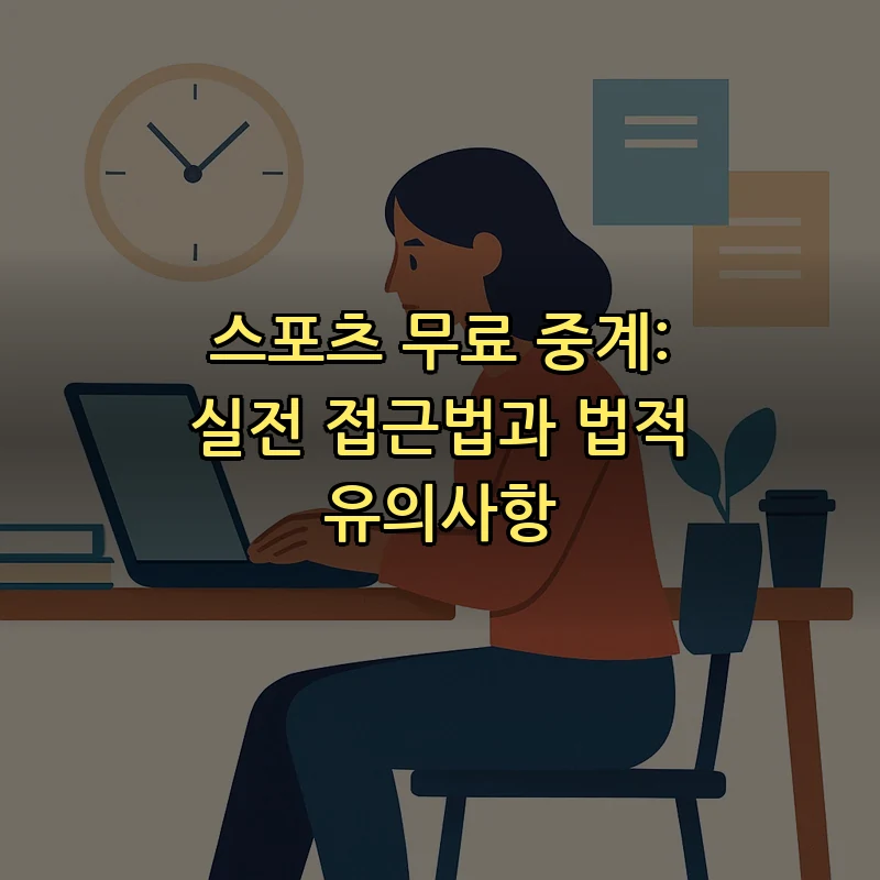 스포츠 무료 중계: 실전 접근법과 법적 유의사항