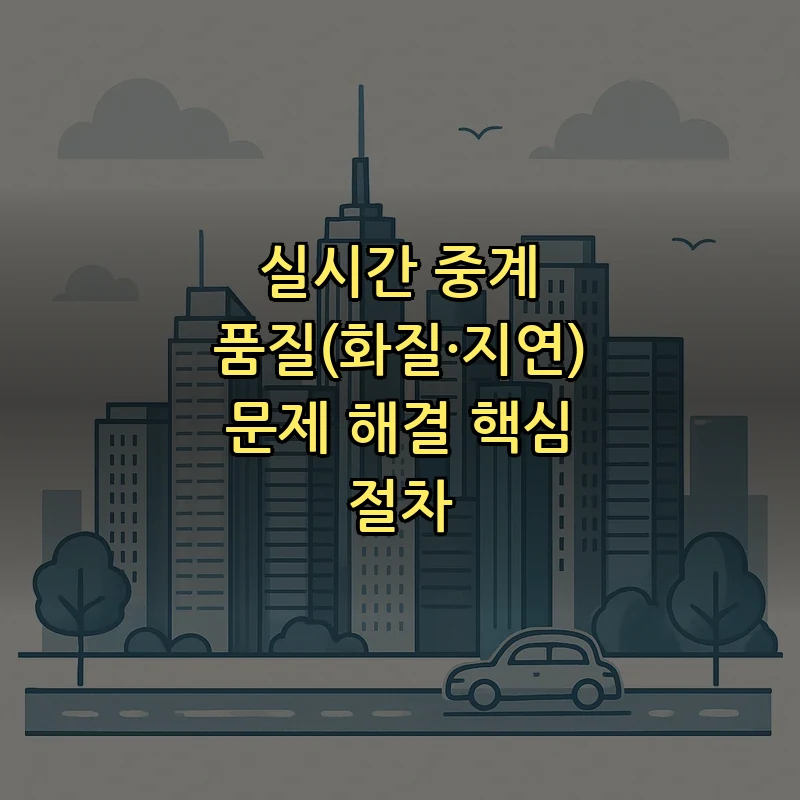 실시간 중계 품질(화질·지연) 문제 해결 핵심 절차