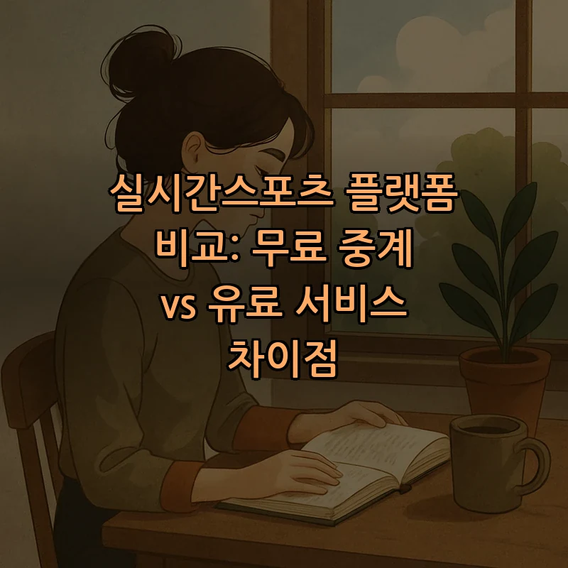 실시간스포츠 플랫폼 비교: 무료와 유료의 차이점