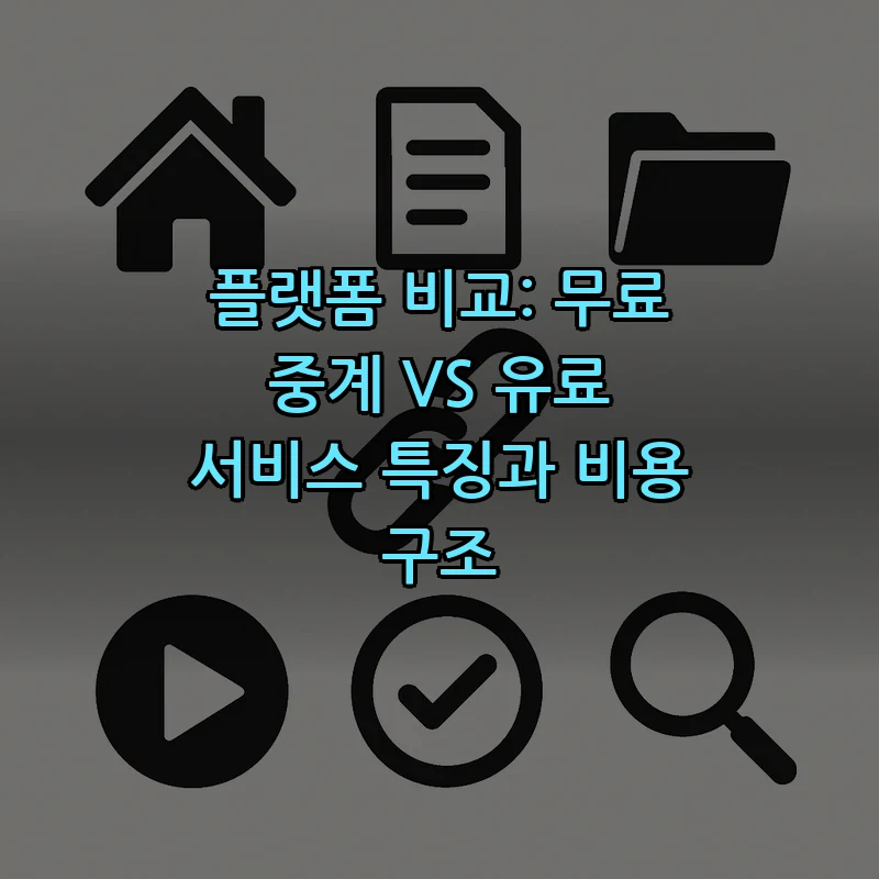 플랫폼 비교: 무료 중계 VS 유료 서비스 특징과 비용 구조