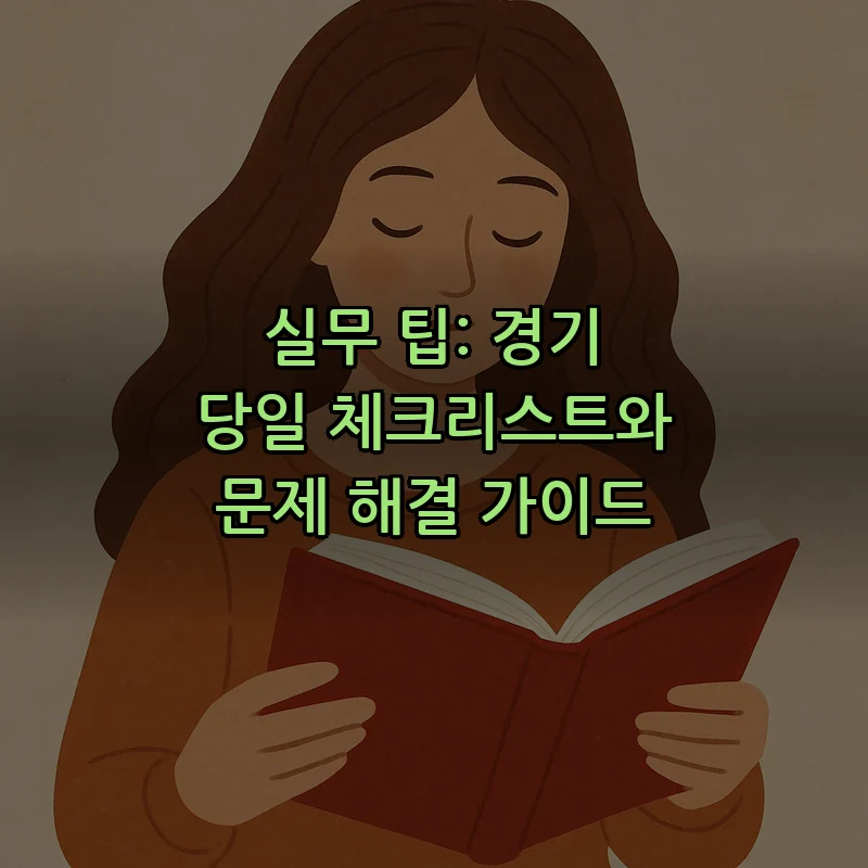 실무 팁: 경기 당일 체크리스트와 문제 해결 가이드